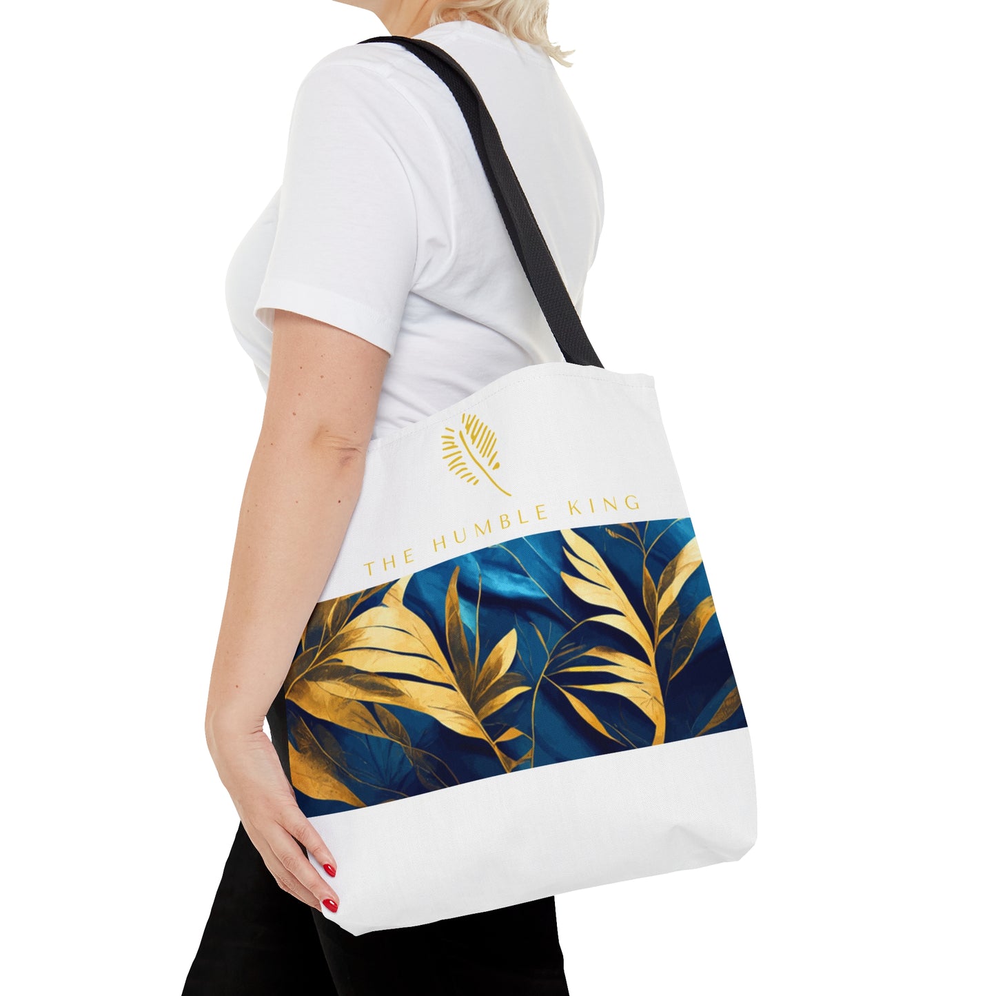 The Humble King (gold logo) Tote Bag (AOP)