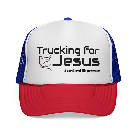 Christian Trucker Cap — "Trucking for Jesus" Faith-Blessed Mesh Hat