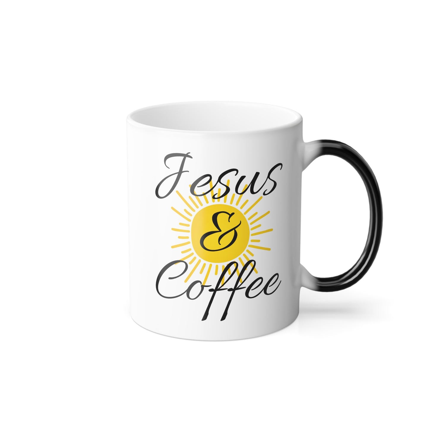 Jesus & Coffee Color Morphing Mug, 11oz