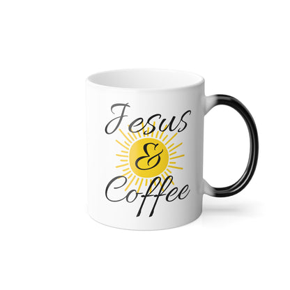 Jesus & Coffee Color Morphing Mug, 11oz