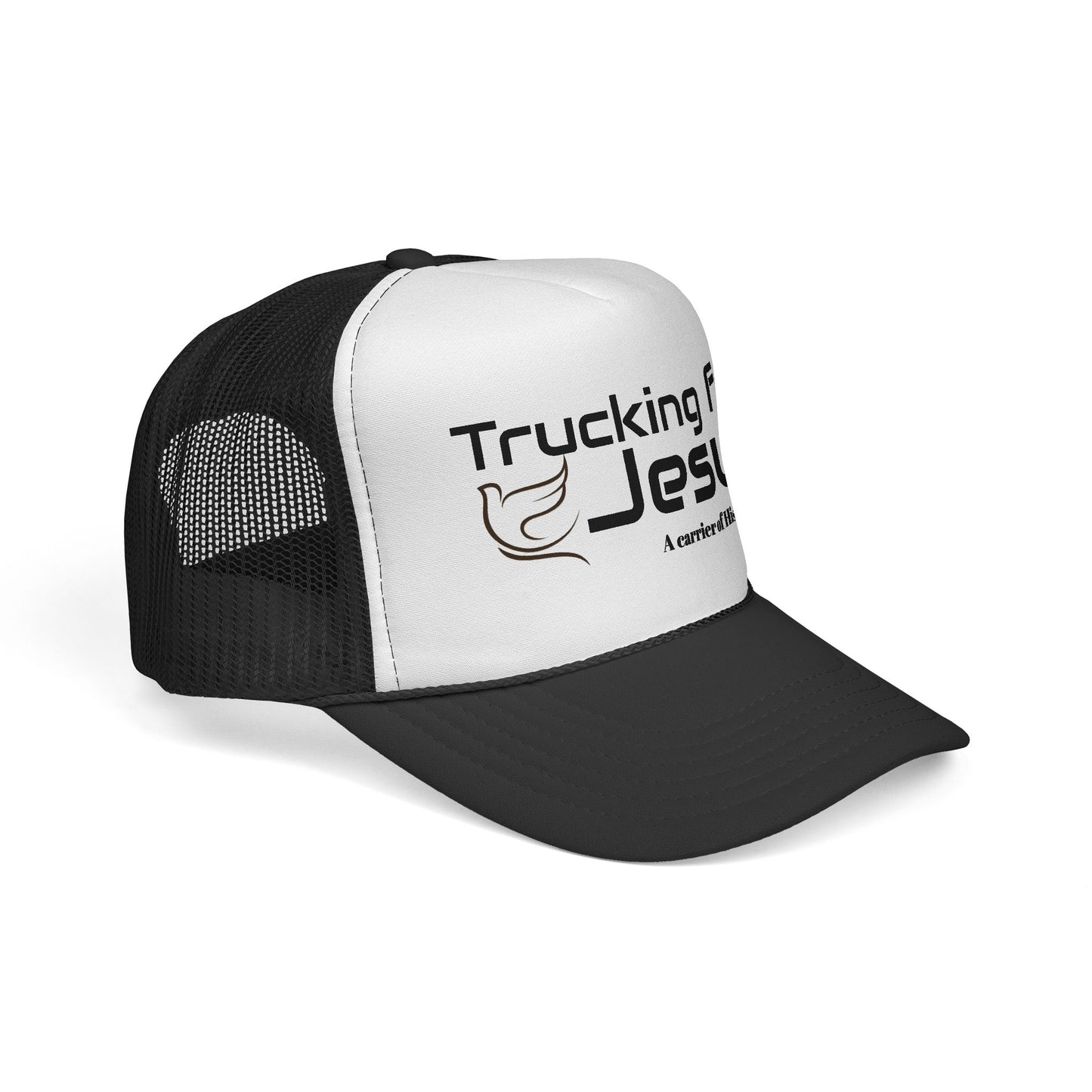Christian Trucker Cap — "Trucking for Jesus" Faith-Blessed Mesh Hat