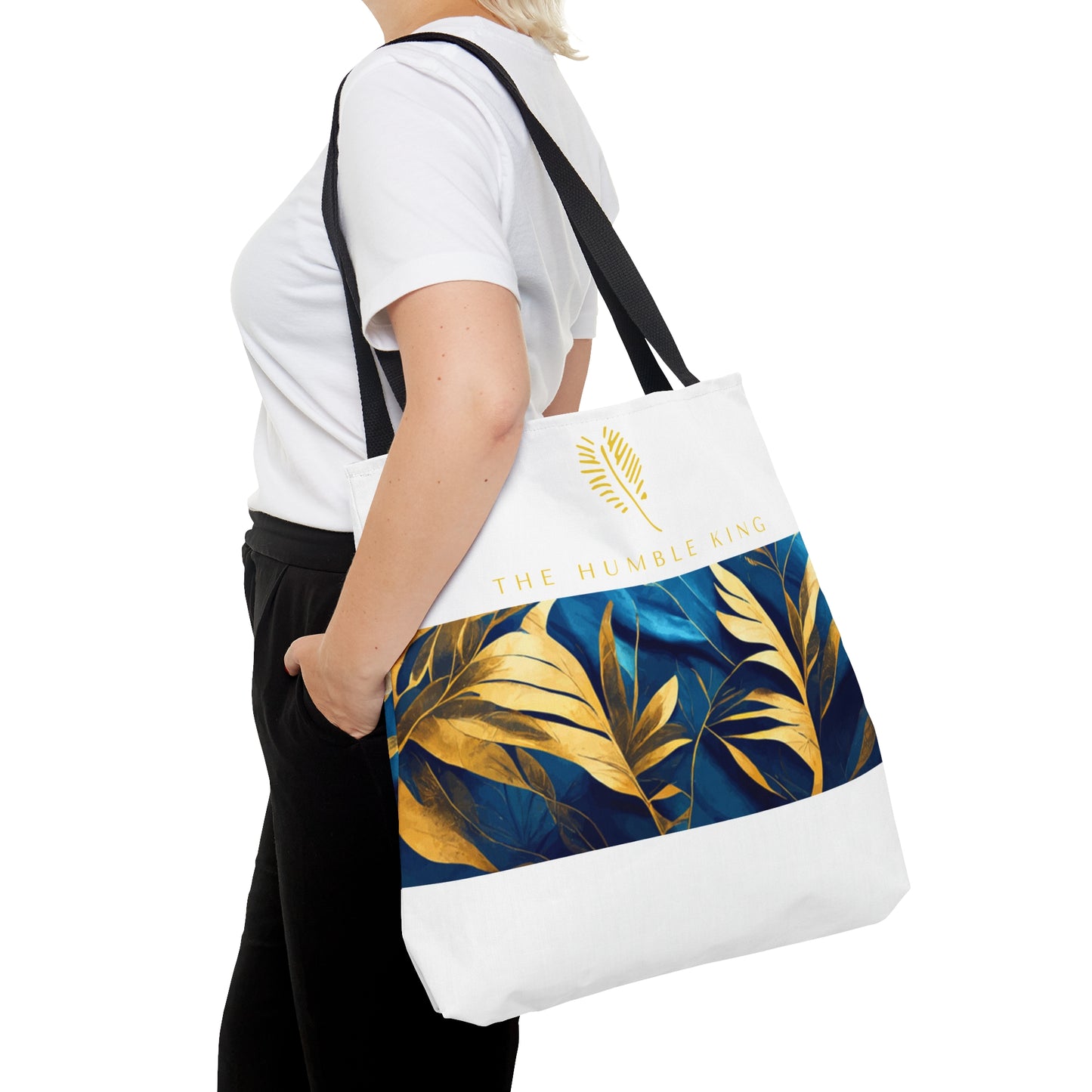 The Humble King (gold logo) Tote Bag (AOP)