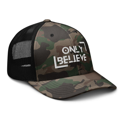 Only Believe Camouflage trucker hat