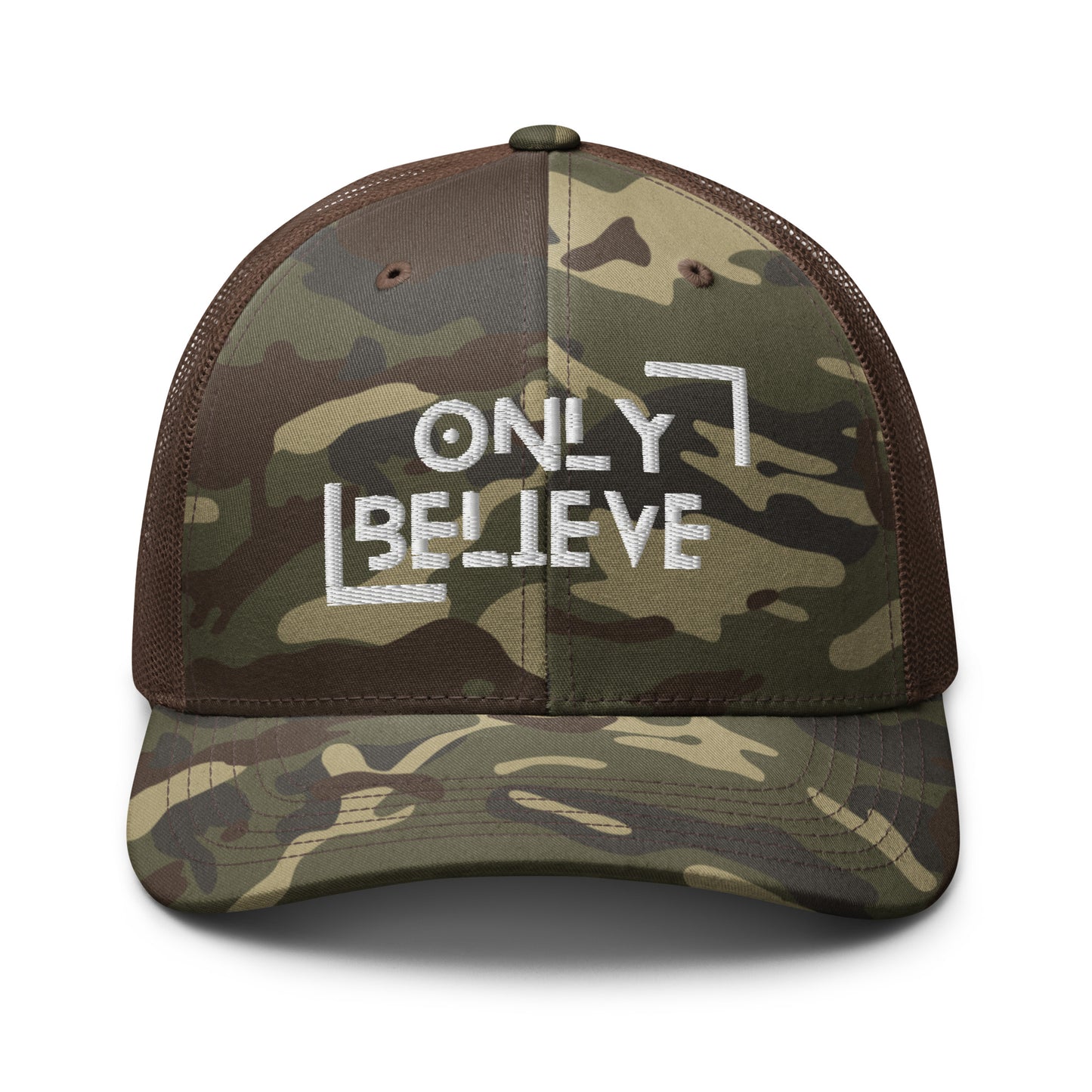 Only Believe Camouflage trucker hat