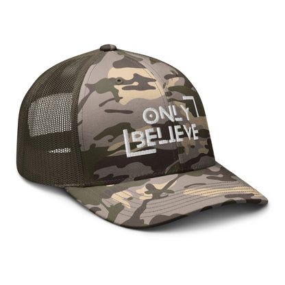 Only Believe Camouflage trucker hat