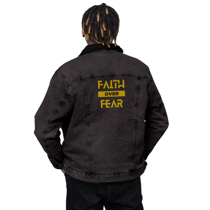 Faith over Fear denim jacket